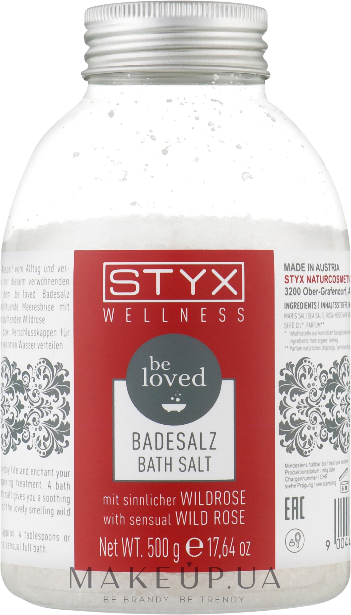 Соль для ванны с ароматом розы - Styx Naturcosmetic Be Loved Bath Salt With Sensual Rose — фото 500g