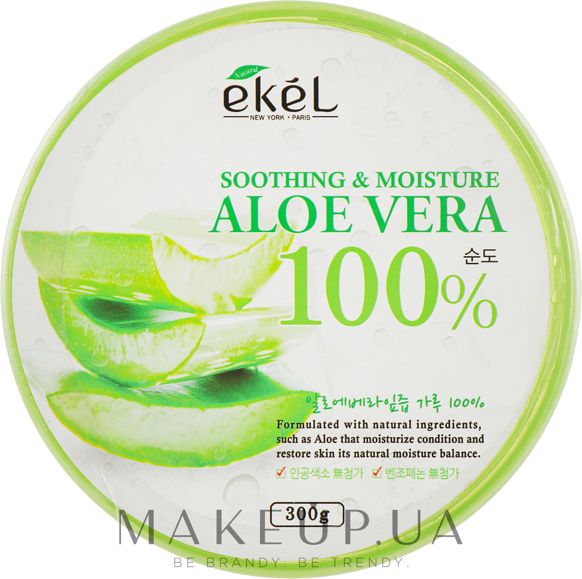 Універсальний зволожувальний гель з алое  - Ekel AloeVera 100% Soothing Gel — фото 300g