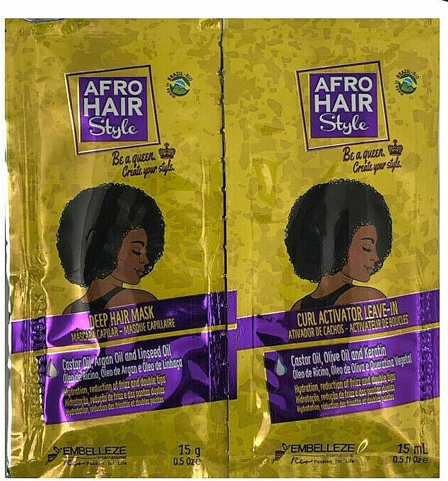 Набір для афро-волосся - Novex Afro Hair Style Mask And Activator (h / mask / 15ml + h / activator / 15ml)  — фото N1
