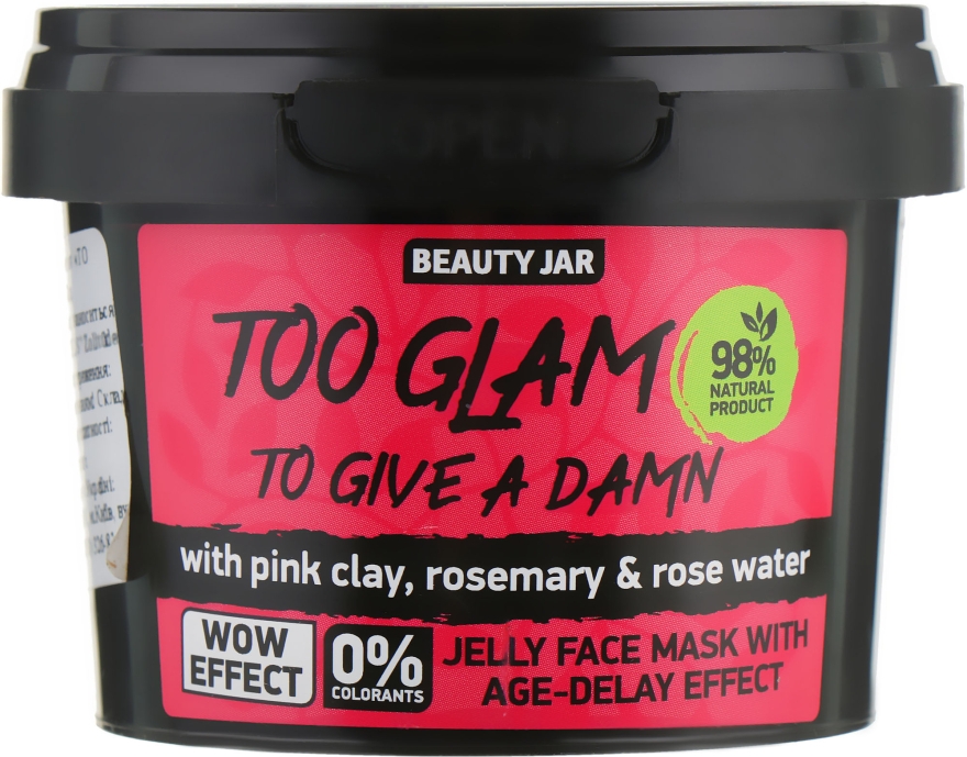 Маска-желе для обличчя "Too Glam To Give A Damn" - Beauty Jar Jelly Face Mask With Age-Delay Effect — фото N2