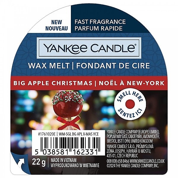 Ароматичний віск - Yankee Candle Wax Melt Big Apple Christmas — фото N1