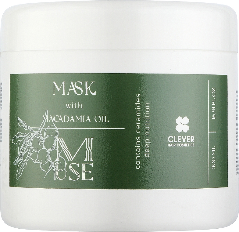 Маска для волосся з олією макадамії - Clever Hair Cosmetics M-USE Mask With Macadamia Oil