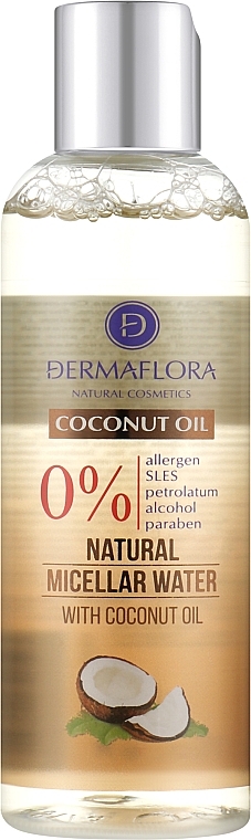 Мицеллярная вода с кокосовым маслом - Dermaflora 0% Coconut Oil Natural Micellar Water — фото N1