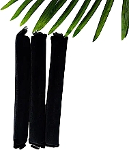 Набор бархатных бигуди, 3 шт., черные - Yeye — фото N1
