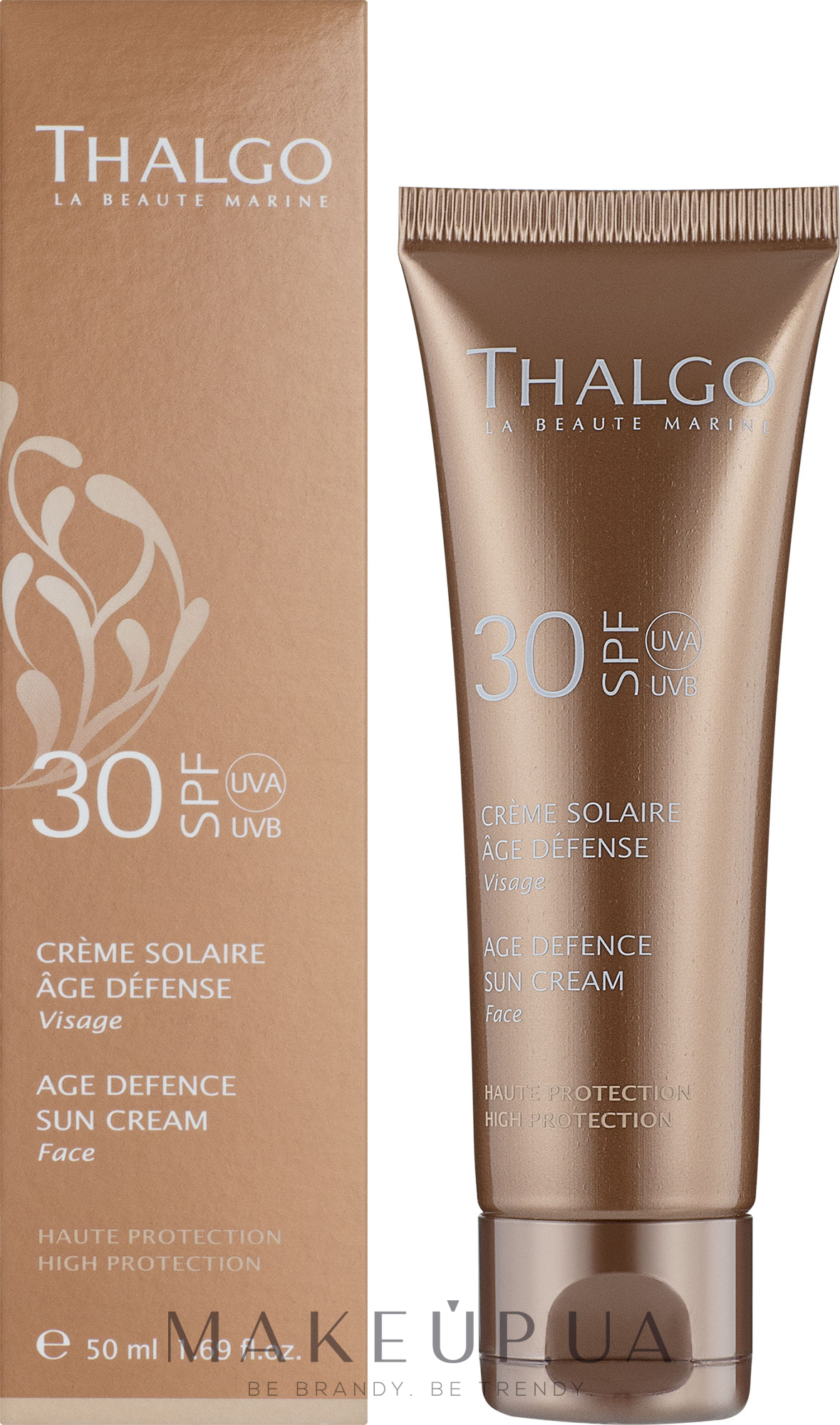 Антивозрастной солнцезащитный крем для лица - Thalgo Age Defence Sun Cream SPF 30 — фото 50ml