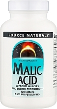 Пищевая добавка "Яблочная кислота", 2500 мг, таблетки - Source Naturals Malic Acid 2500 mg — фото N1