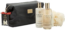 Парфумерія, косметика Набір "Нектарин і грейфрут" - Grace Cole Perfect Getaway (sh/gel/300ml + b/lot/300ml + sponge + pounch)