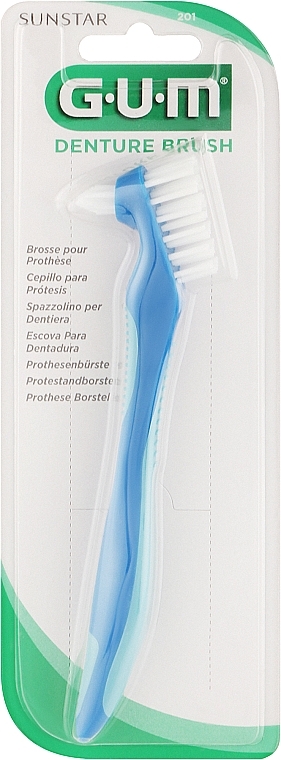 Щітка для зубних протезів, синя - G.U.M Denture — фото N1