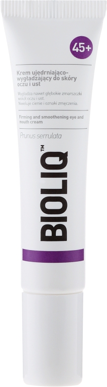 Разглаживающий крем для кожи глаз и губ повышающий упругость - Bioliq 45+ Firming And Smoothening Eye And Mouth Cream — фото N2