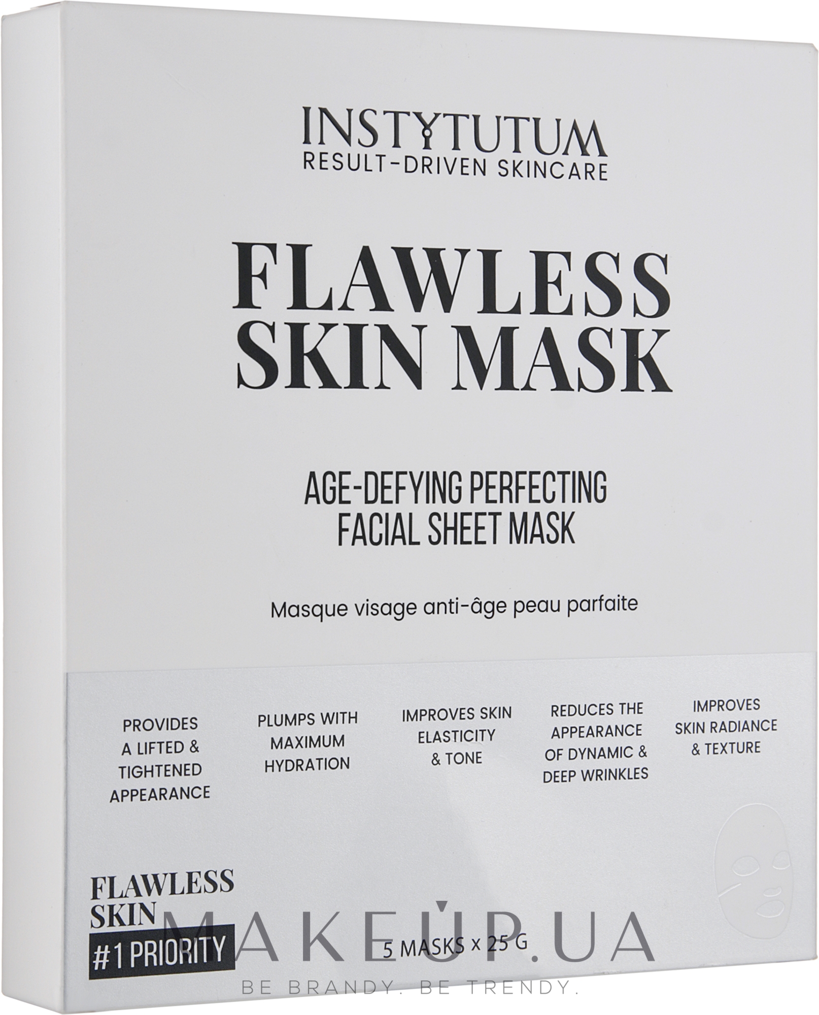 Маска для обличчя, листова - Instytutum Flawless Skin Mask — фото 5x25g