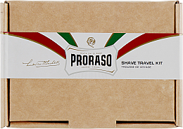 Духи, Парфюмерия, косметика УЦЕНКА Набор - Proraso Shave Travel Kit (cr/15ml + sh/cr/15ml + ash/balm/25ml) *