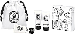Набор - Diptyque The Art Of Hand Care Travel Set (h/lot/30ml + h/gel/30ml + h/wash/30ml + bag/1pc) — фото N1