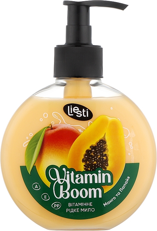 Вітамінне рідке мило "Манго та Папайя" - Liesti  Vitamin Boom Liquid Soap