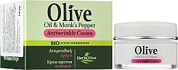 Крем для обличчя проти зморщок з маслом ши та олією мигдалю - Madis HerbOlive Face Antiwrinkle Cream — фото N2