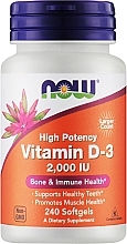 Желатиновые капсулы "Витамин Д3" - Now Foods Vitamin D3 2000 IU — фото N2
