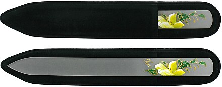 Пилочка стеклянная 95-1352, с ручной росписью «Солнечная капля», 135мм - SPL — фото N1
