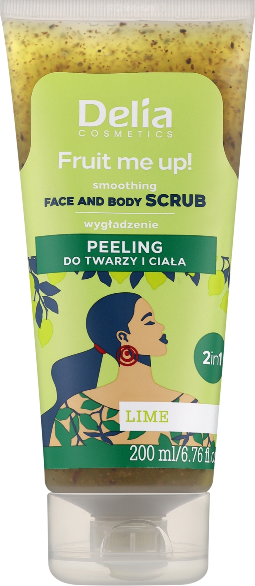 Скраб для лица и тела "Лайм" - Delia Fruit Me Up! Smoothing Face And Body Scrub Lime — фото 200ml