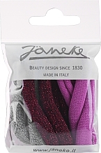 Резинки для волос, 6 шт., серая + бордовая + розовая - Janeke — фото N1