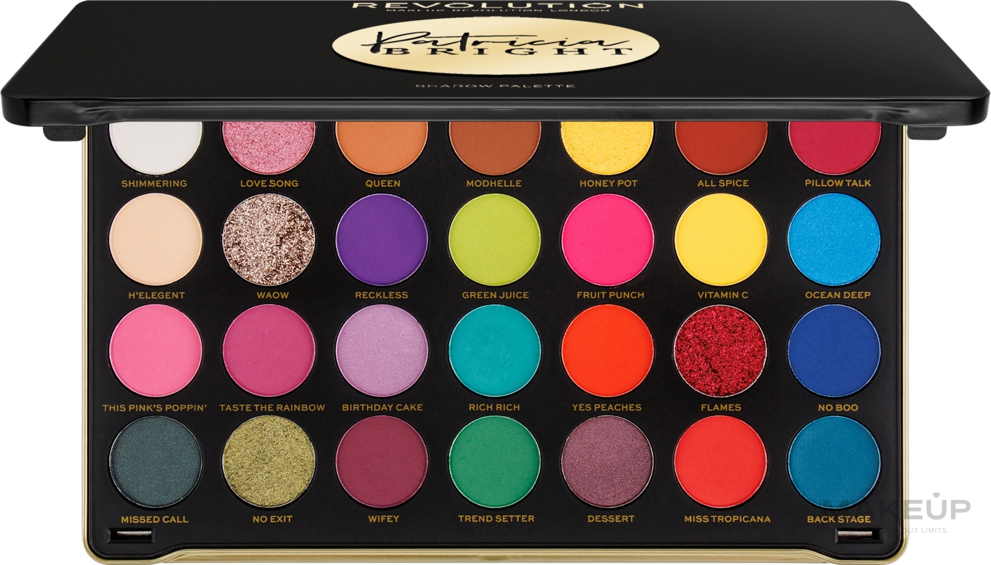 УЦІНКА Палетка тіней для повік - Makeup Revolution X Patricia Bright Eyeshadow Palette * — фото Rich In Colour