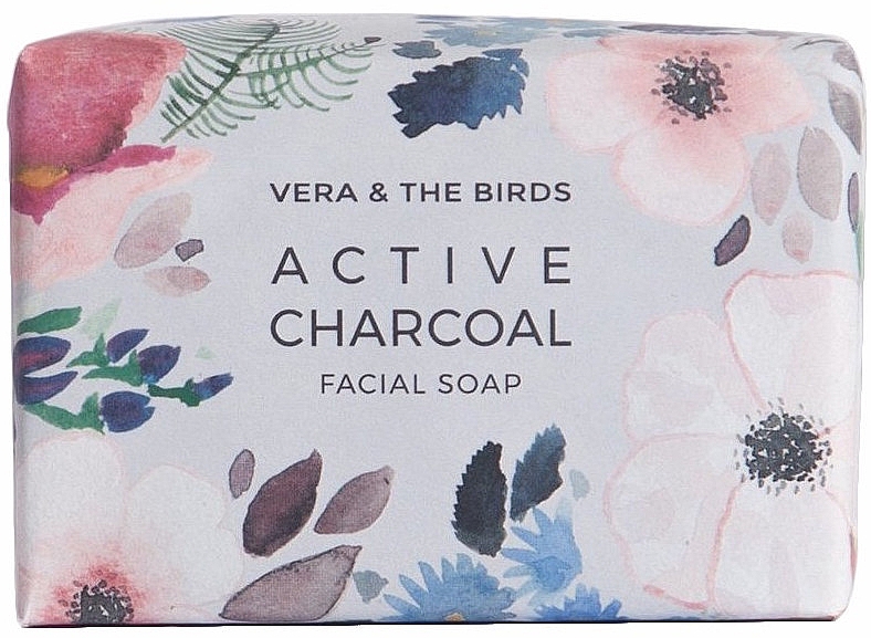 Мило для обличчя з активованим вугіллям - Vera & The Birds Active Charcoal Facial Soap — фото N1