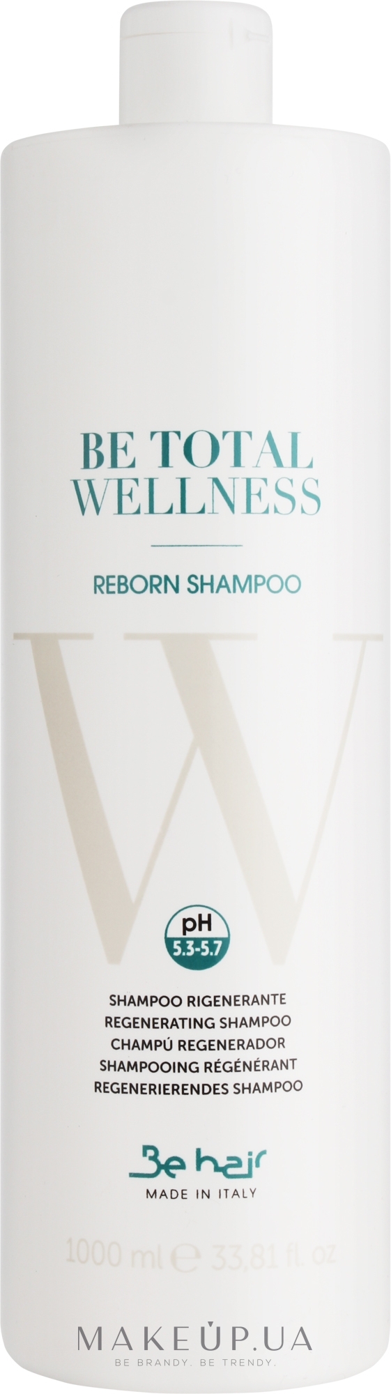 Регенерувальний шампунь для волосся - Be Hair Be Total Wellness Reborn Shampoo — фото 1000ml