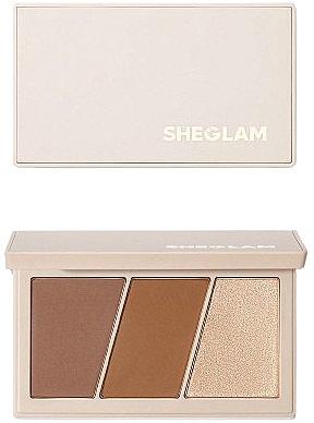 Палетка для контурингу - Sheglam Trio Hero Face Palette — фото N1