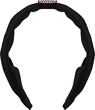 Парфумерія, косметика Обруч для волосся FA-5609, чорний з прикрасою - Donegal
