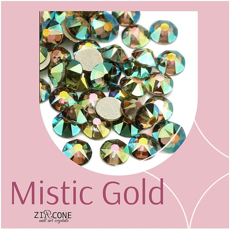 Стразы из циркония для декора ногтей, микс размеров, золотистые - Zircone Mistic Gold — фото N1