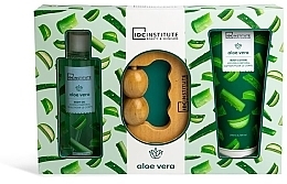 Духи, Парфюмерия, косметика Набор - IDC Institute Aloe Vera Massage Gift Set (b/oil/250 ml + b/lot/200 ml + roller/1 pcs)