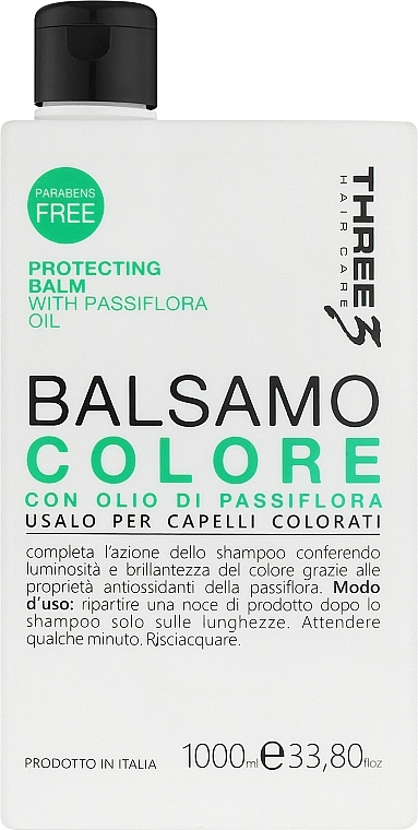 Бальзам для фарбованого волосся з олією пасифлори - Faipa Roma Three Color Balm — фото N3