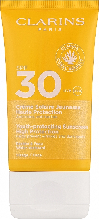 Сонцезахисний крем від зморшок - Clarins Youth-Protecting Sunscreen SPF 30 — фото N1