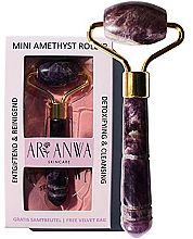 Ролик с аметистом для массажа лица - ARI ANWA Skincare Mini Amethyst Roller — фото N1