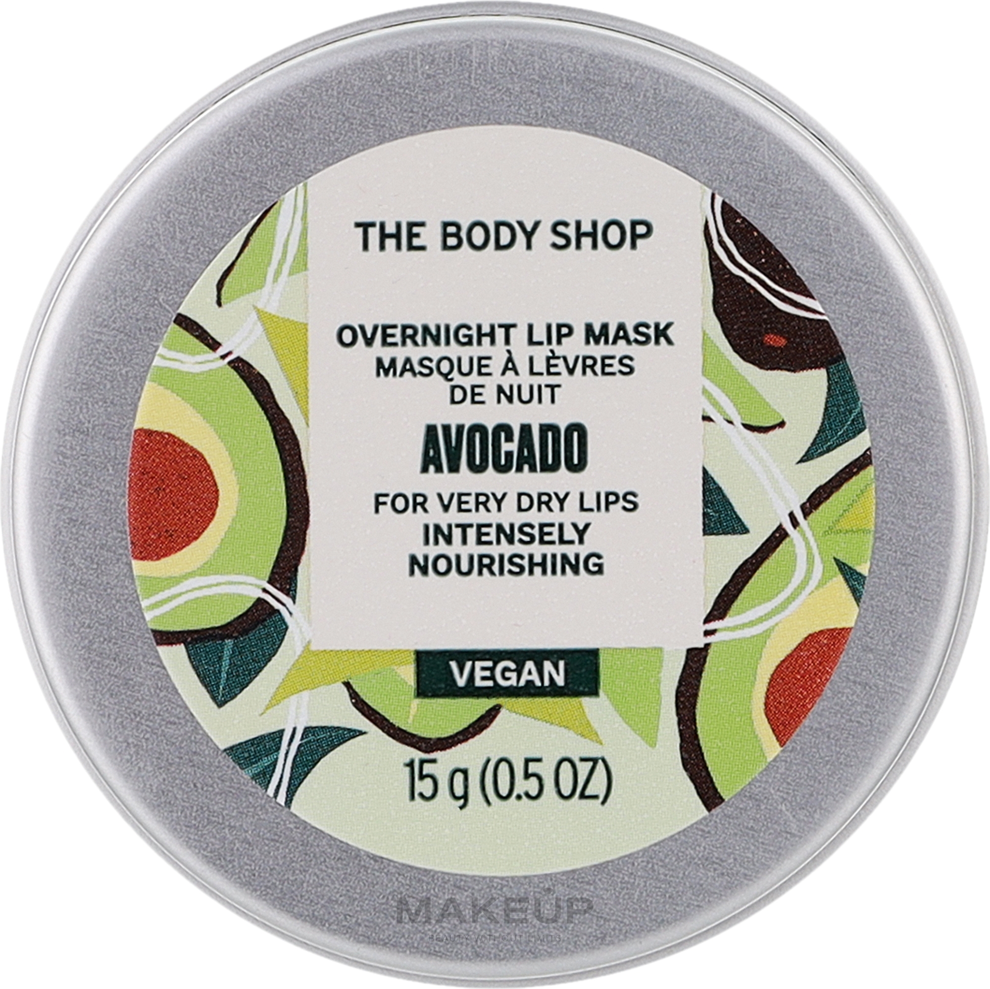 Ночная маска для губ "Авокадо" - The Body Shop Avocado Overnight Lip Mask — фото 15g