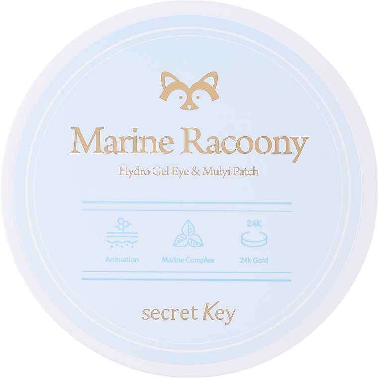 Гідрогелеві патчі для очей мультифункціональні - Secret Key Marine Racoony Hydrogel Eye & Multi Patch — фото N1
