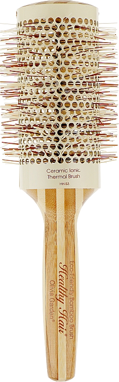 Термобрашинг бамбуковый, d.53 - Olivia Garden Healthy Hair Eco-Friendly Bamboo Brush — фото N2