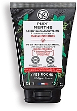 Парфумерія, косметика Очищувальний засіб 3 в 1 для матовості шкіри з вугіллям і м'ятою - Yves Rocher Pure Menthe The 3in1 With Botanical Charcoal