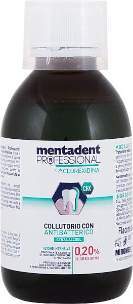Ополіскувач для порожнини рота - Mentadent Professional Clorexidina 0,20% — фото N1