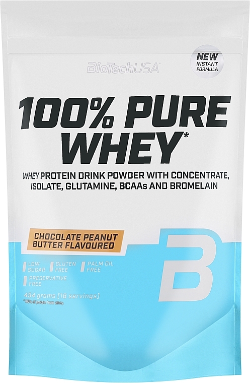 Протеїн "Шоколадно-арахісове масло" - BioTech 100% Pure Whey Chocolate Peanut Butter — фото N2