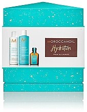 Духи, Парфюмерия, косметика Набор "Увлажнения со всех сторон" - Moroccanoil Hydration From All Angles (oil/25ml + shm/250ml + cond/250ml)