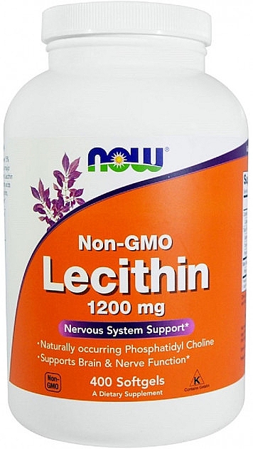 Пищевая добавка "Лецитин", 400 капсул, 1200 мг - Now Foods