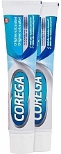 Набор кремов для фиксации зубных протезов экстра сильный - Corega Extra Strong (fix/cr/2x70g) — фото N1