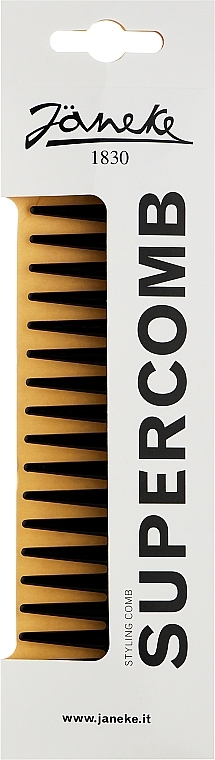 Расческа для нанесения геля, 11 х 5 см, черная - Janeke Professional Gel Application Comb — фото N2