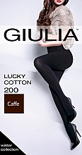 Колготки для женщин "Lucky Cotton" 200 Den, caffe - Giulia — фото N4