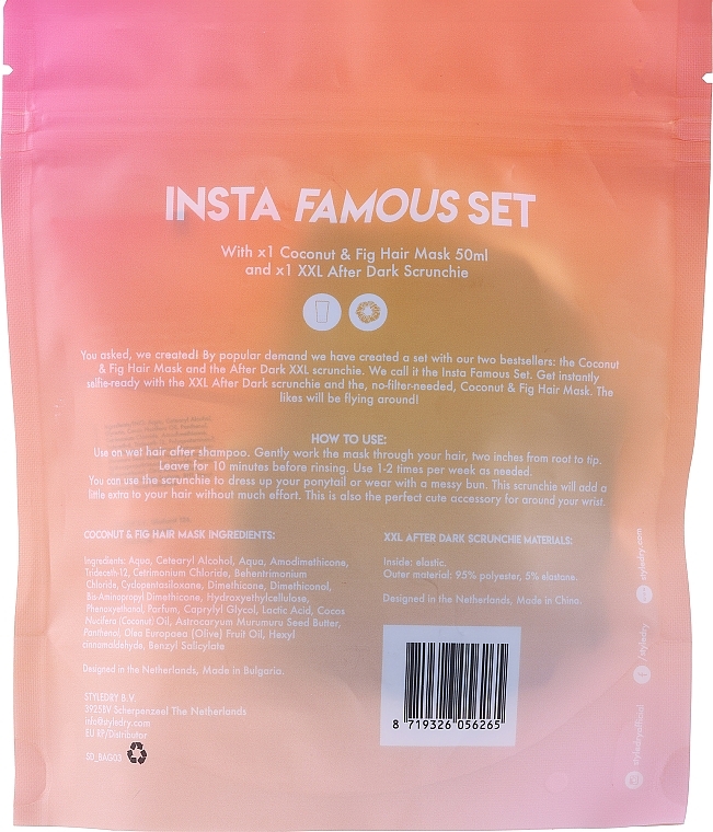 Набор - Styledry Insta Famous Set (h/mask/50ml + scrunchy) — фото N2