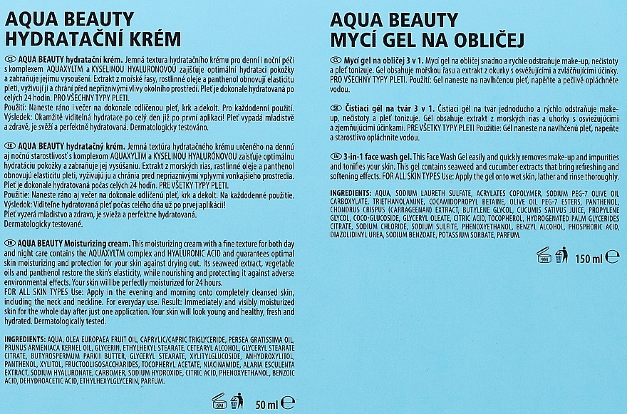 Набор - Dermacol Aqua Beauty (cr/50ml + gel/150ml) — фото N3