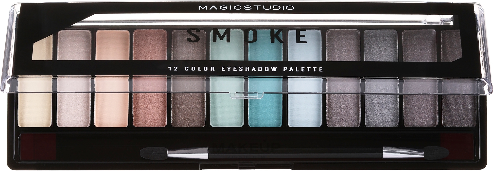 Палетка теней для век, smoke - Magic Studio 12 Eyeshadow Palette Versatile — фото 12x1.5g