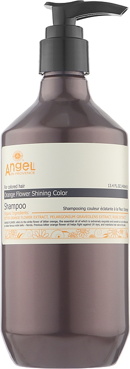 Шампунь для окрашенных волос "Сияющий цвет" с цветком апельсина - Angel Professional Paris Provence Colored Hair Shampoo — фото N1