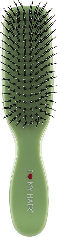 Щітка для волосся "Spider", 8 рядів, глянсова, зелена - I Love My Hair — фото N1