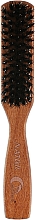 Гребінець для волосся із зубцями зі щетини кабана та нейлону, 5 рядків, плоский - Gorgol — фото N1