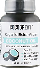 Кокосовое масло для полоскания полости рта - Cocogreat Organic Extra-Virgin Coconut Oil — фото N1